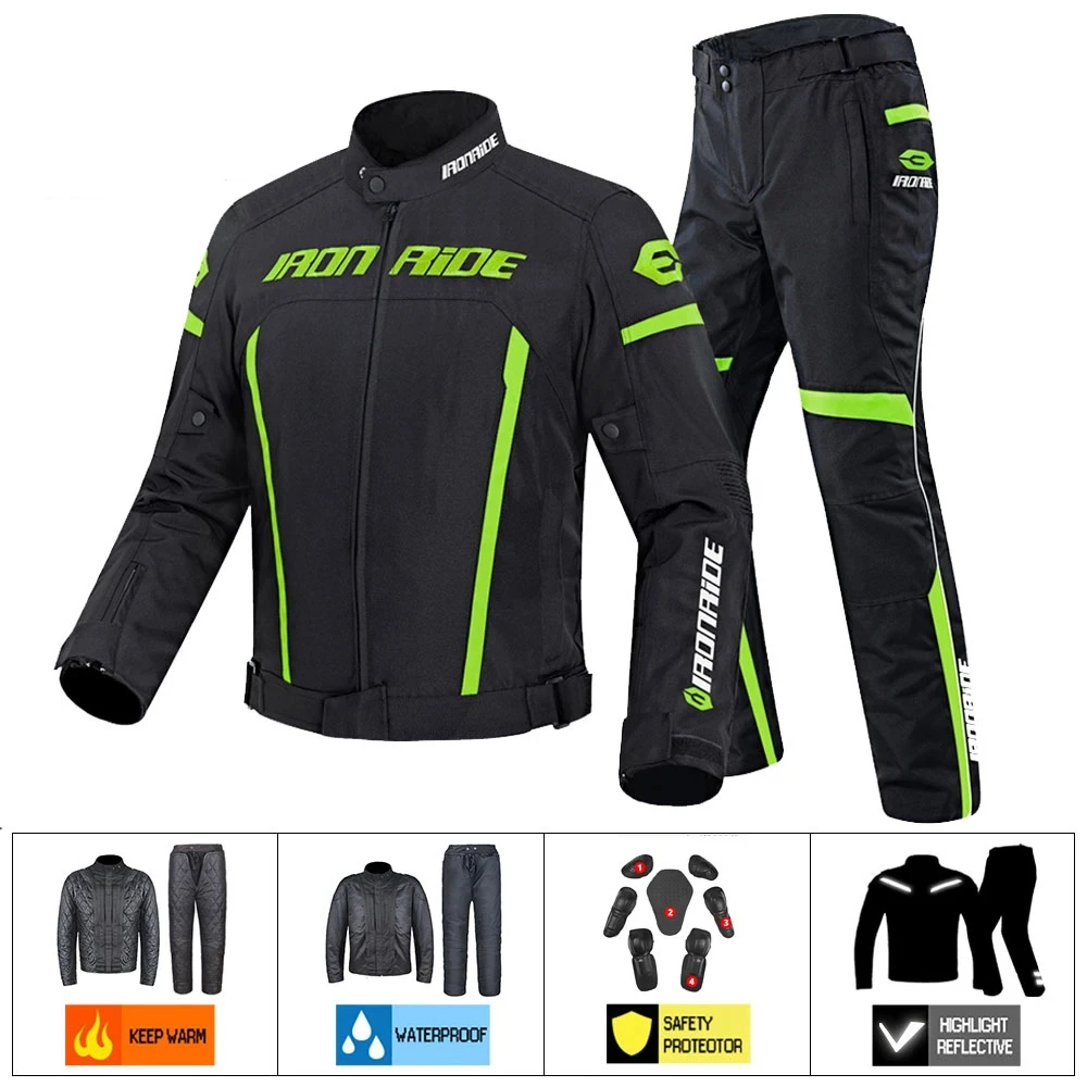 

Motocross Jacket Waterproof Racing Jacket Protective Men Four Seasons Moto Protection Motorcycle Jacket With Linner