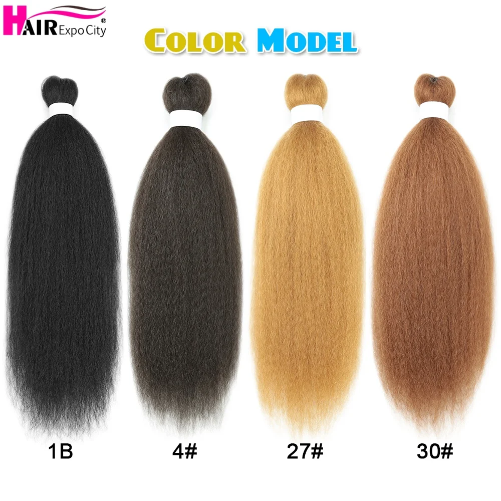 Immagine 3: Vixen Trecce Capelli 26 pollici Capelli sintetici lisci sfusi kanekalon Fibra a bassa temperatura Estensioni dei capelli lisci crespi all'uncinetto
