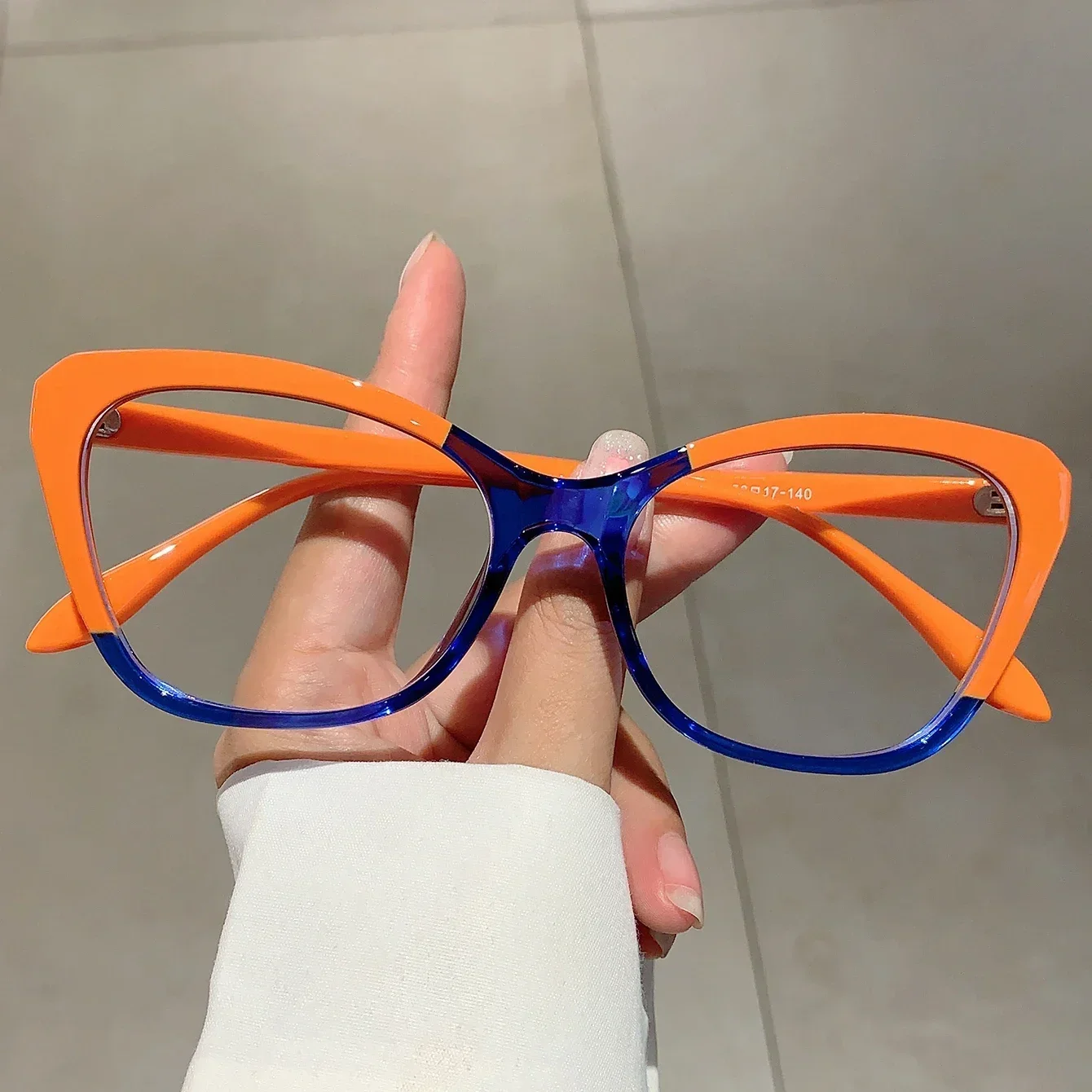 KAMMPT Vintage Cat Eye Women Eyeglasses Simple Multicolor Rim Blue Light Blocking Spectacles New Trendy Ins Brand Design Eyewear