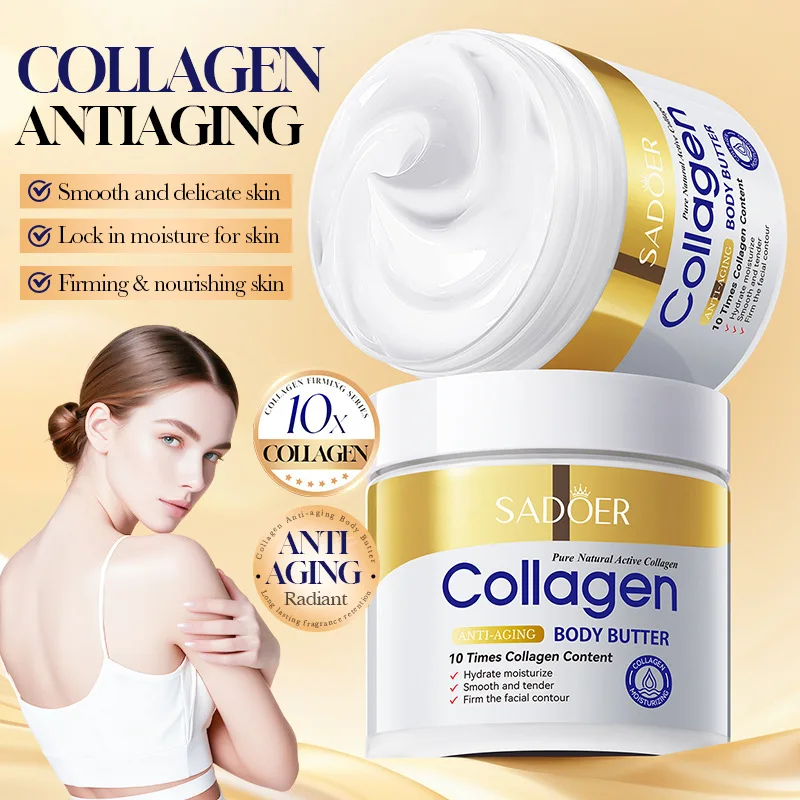 Bone collagen anti-aging body butter relieves dry and cracked skin, moisturizes and tightens, prevents dryness and cracking