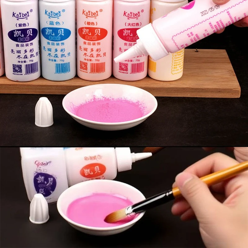 8 kleuren 70 g poeder fruitig schilderij pigment set niet-giftige kunstenaar kleuraccessoires