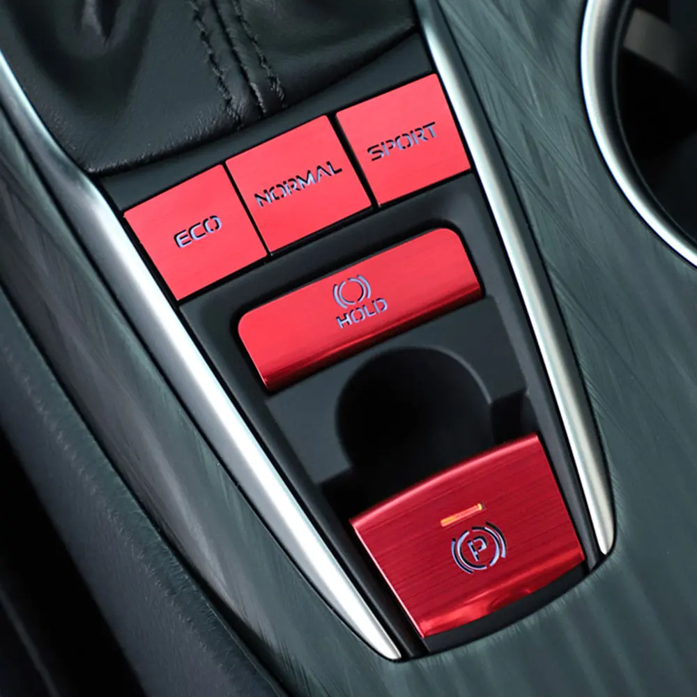 5pcs Car Gear Shift Panel Button Cap Cover Switch Frame Trim Sticker Decoration Decals For Toyota Camry 2018-2022 Accessories