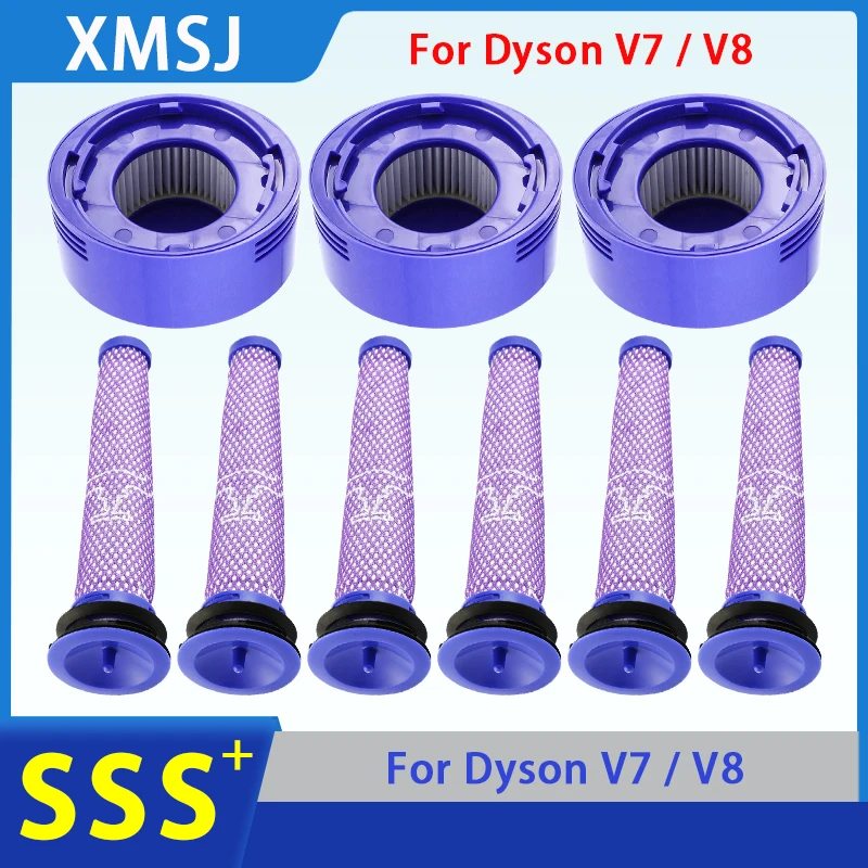 Untuk Dyson V8 V7 Suku Cadang Filter HEPA Aksesori Alat Pembersih Pengganti Filter Depan dan Belakang Vakum Robot