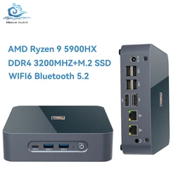 Helorpc Dual LAN AMD Mini PC 16G DDR4 256G 512G 1T M.2 NVME Support Window10/11 Linux Pfense Firewall Office Gaming Computer