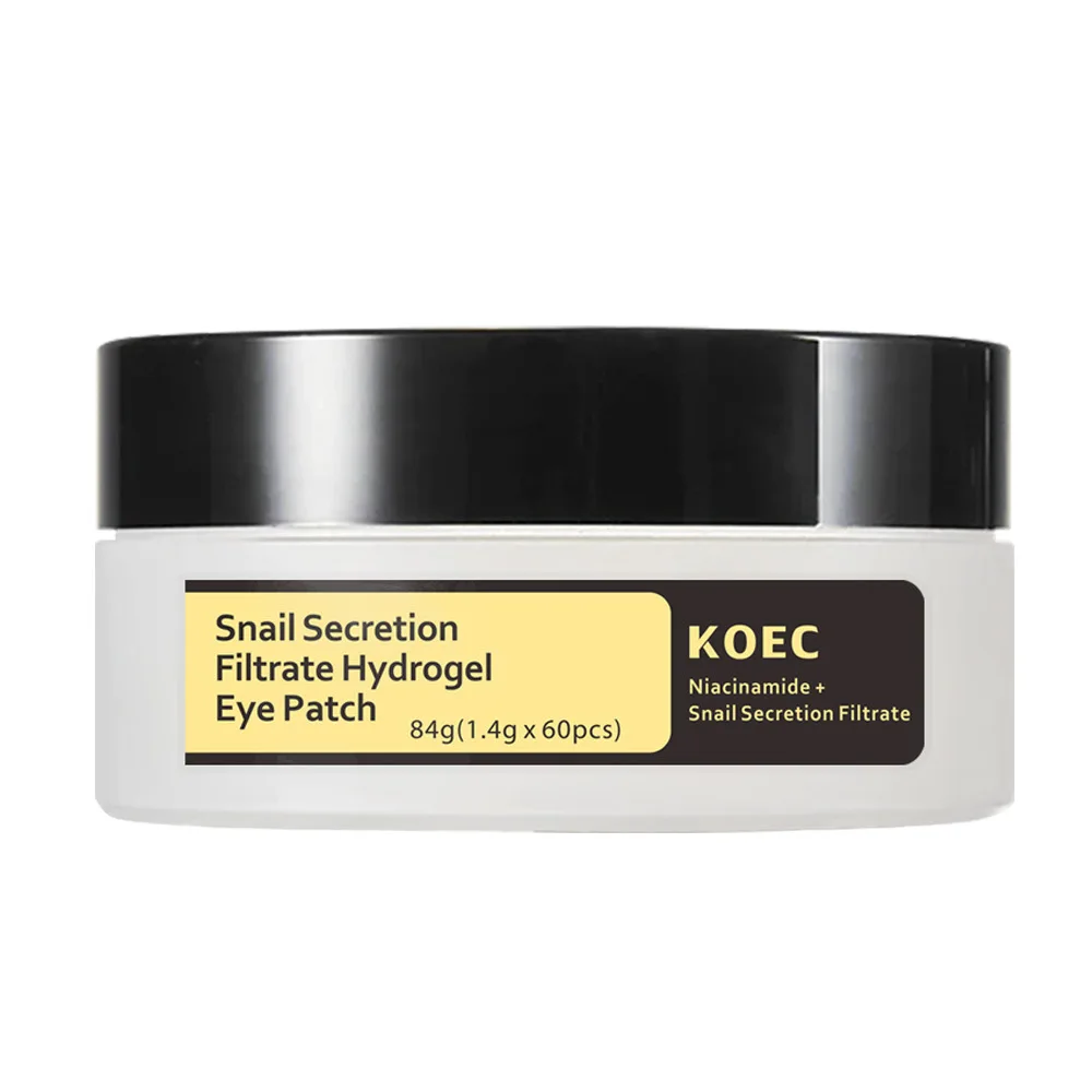 KOEC 달팽이 하이드로겔 아이 패치 60개, 콜라겐 함유로 집중 보습 및 매끄러움, 재생 트리트먼트