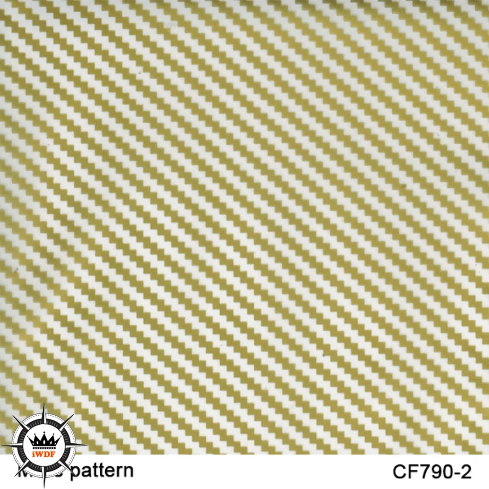 

Gold Carbon Fibre Water Transfer Film 50CM Width Hydro Graphic Patterns WDF790-2