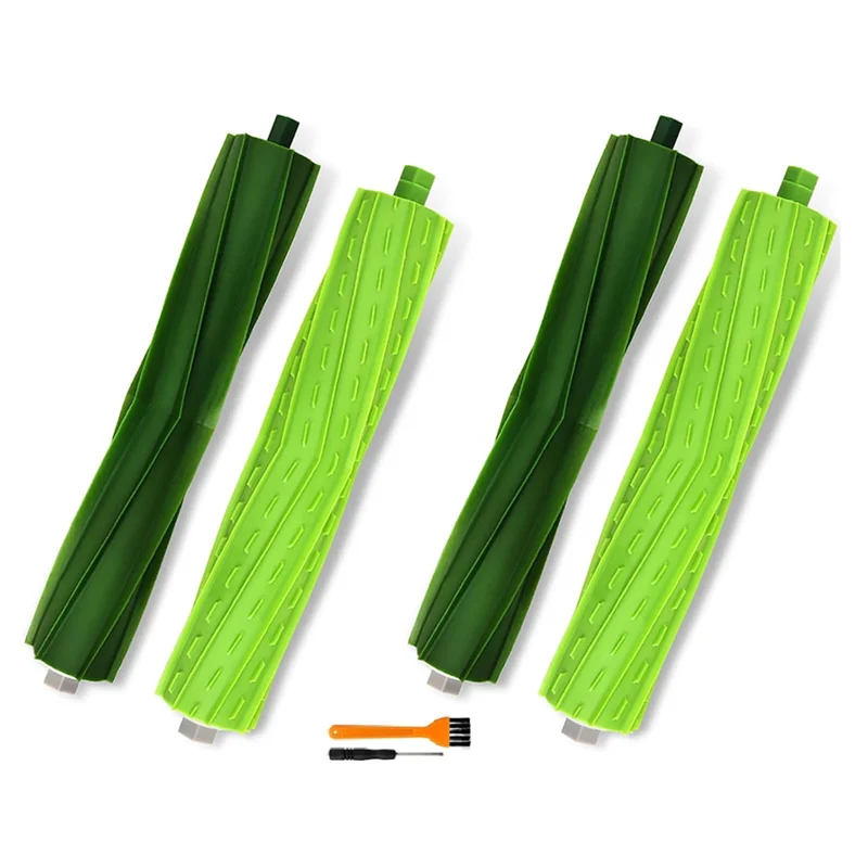 ABKR-2Set ملحقات لـ Irobot Roomba I7 I7+ I3 I3+I4 I6 I6+I8 I8+/Plus E5 E6 E7 I, E & J Series Vac فرش دوارة مطاطية