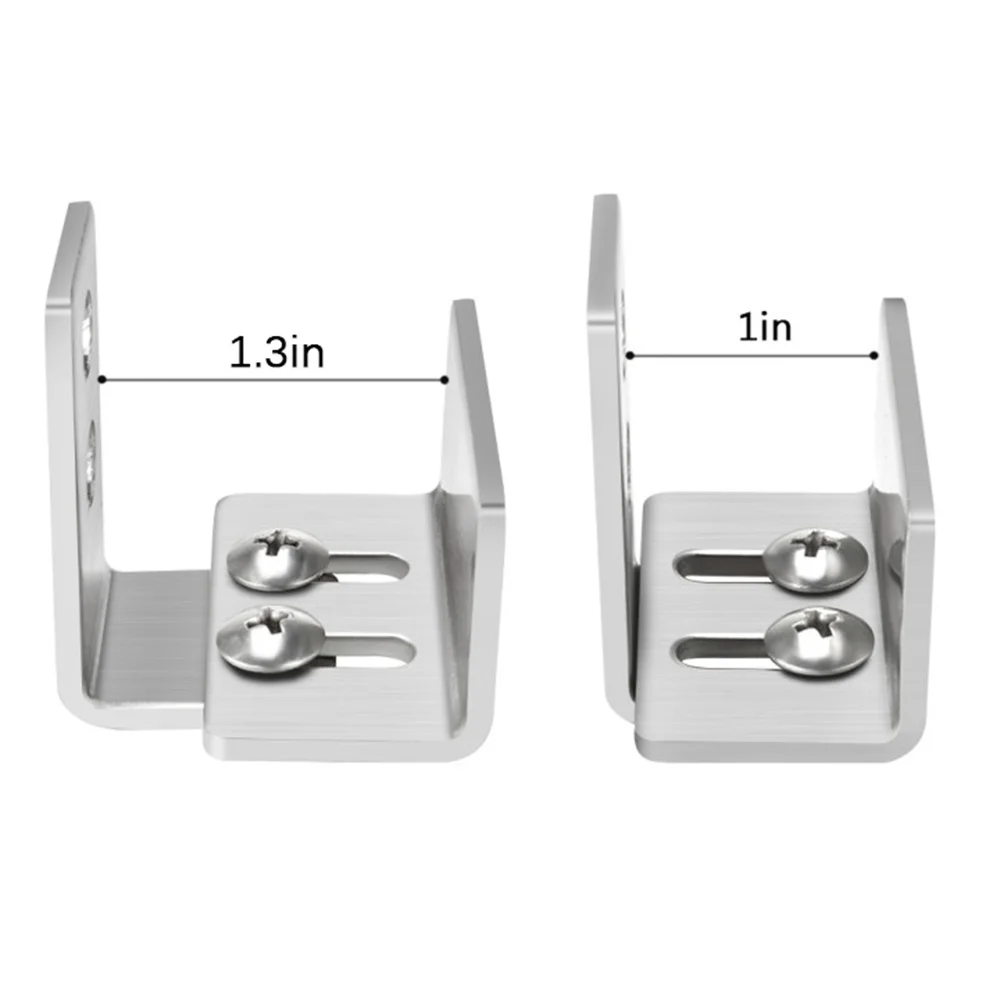 Stainless Steel Sliding Barn Door Hardware Floor Guide Wall Mount Adjustable Anti Jump Door Bottom Guide Screws image 5