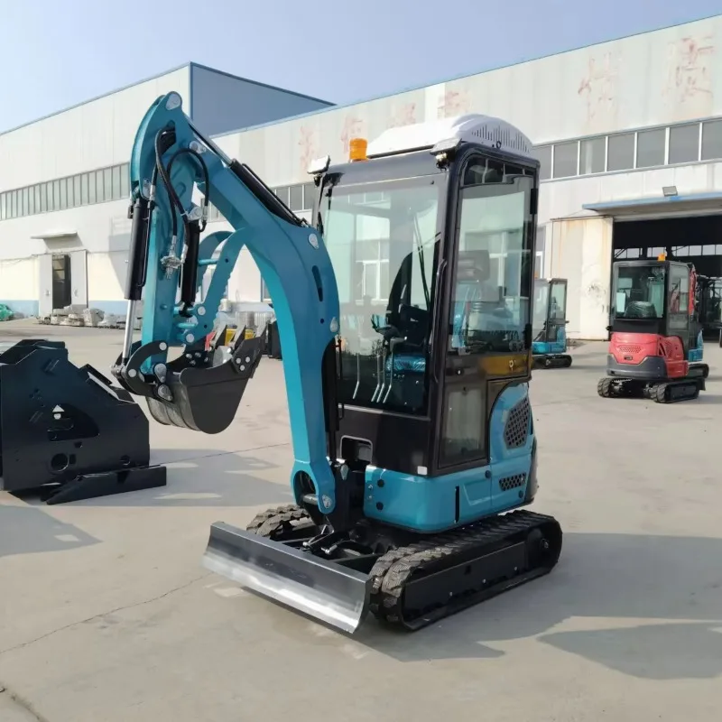 Mini Excavator 1 Ton with Swing Boom Hydraulic System Small Crawler Digger for Residential & Agricultural Use
