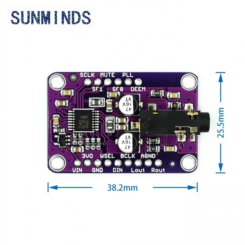 1pcs UDA1334A DAC Module CJMCU-1334 UDA1334A I2S DAC Audio Stereo Decoder Module Board For Arduino 3.3V - 5V