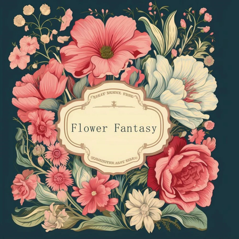 

Flower Fantasy Art Coloring Book 22 Page Gift For Birthday Party Relieve Stress Kill Time Graffiti Painting Drawing Art Book