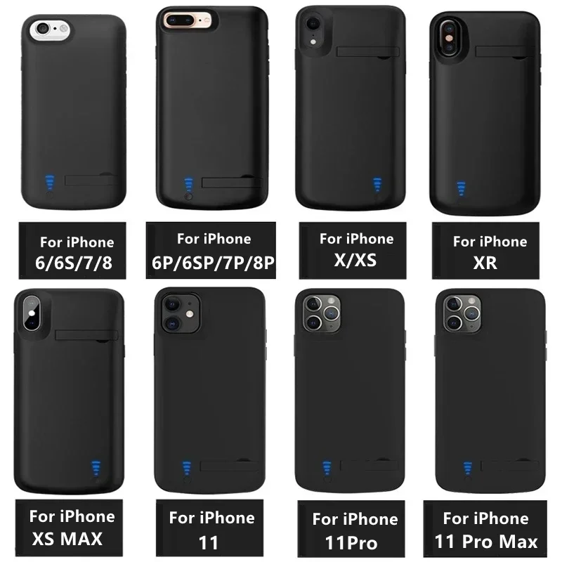 Smart Battery Charger Case for IPhone 13 12 11 Pro Max Mini 6 6s 7 8 Plus SE 2023 XR XS Max External Battery Charging Power Bank