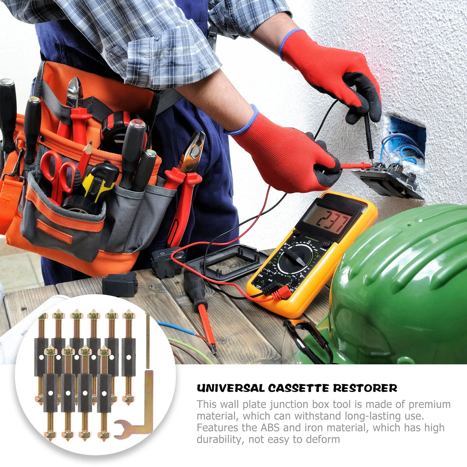 Insulation Repair Tool Set – 86mm Universal Wall Plate Junction Box Cassette Repair Device for Electricians