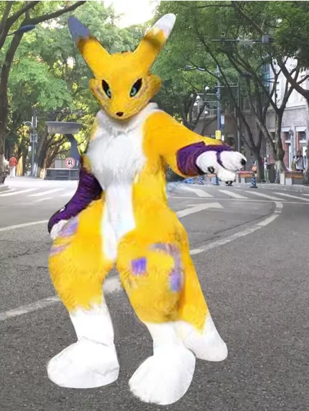

Plush Digimon mascot costume fursuit costume Halloween Cosplay Husky unisex disguise large party commercial show