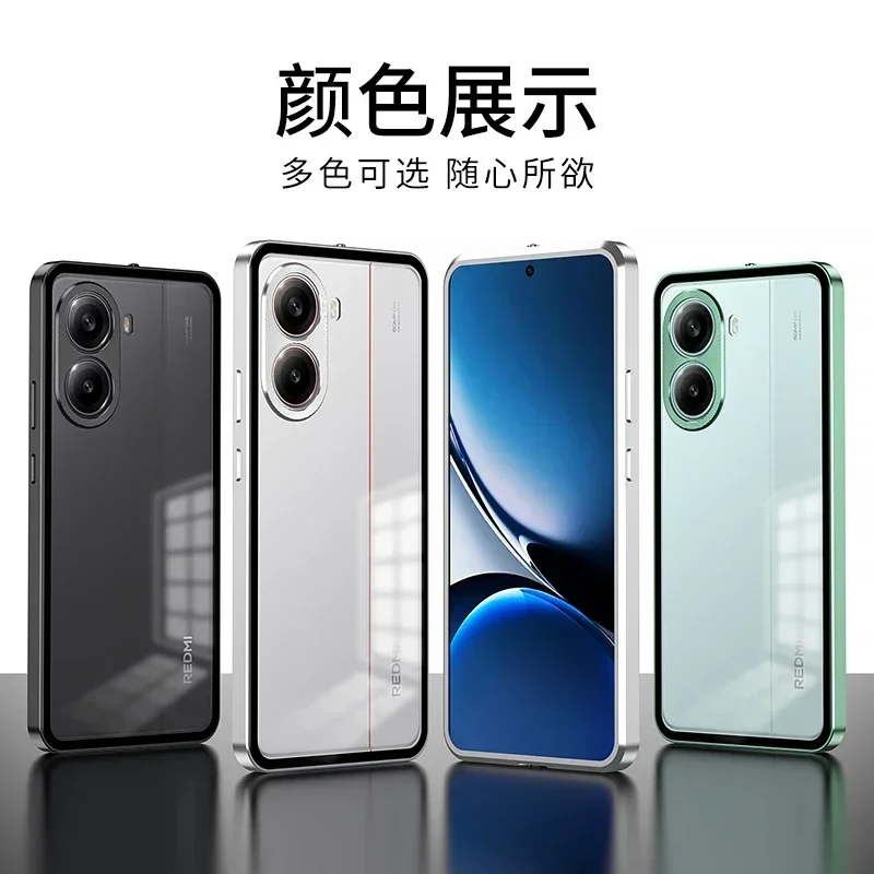 Per Xiaomi POCO X7 Pro X7Pro Magsafe Custodia magnetica traslucida opaca per POCO F7 Ultra Metal Protezione dell\'obiettivo della fotocamera Cover