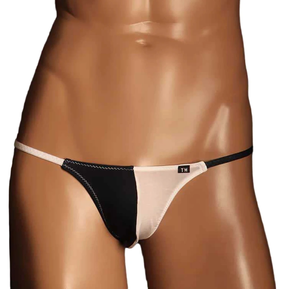 

Men Splicing Cotton Briefs Soft Low Rise Elastic Underwear U Pouch Sexy Lingerie Elastic Strap Underpant Homme Sexy Lingerie