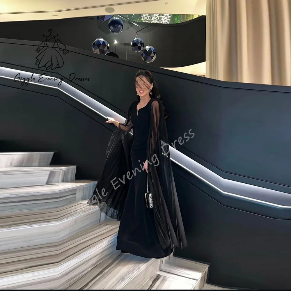

Giggle Luxury Party Dress Customized V-Neck Mermaid Fashion Sexy Chiffon Ruched Formal Saudi evening gala dress for women 2024