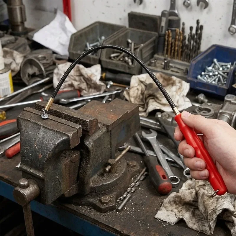 

60cm Flexible Magnetic Pickup Rod Strong Magnet Grabber Tool Adjustable Spring Stick for Nut Bolt Extractor