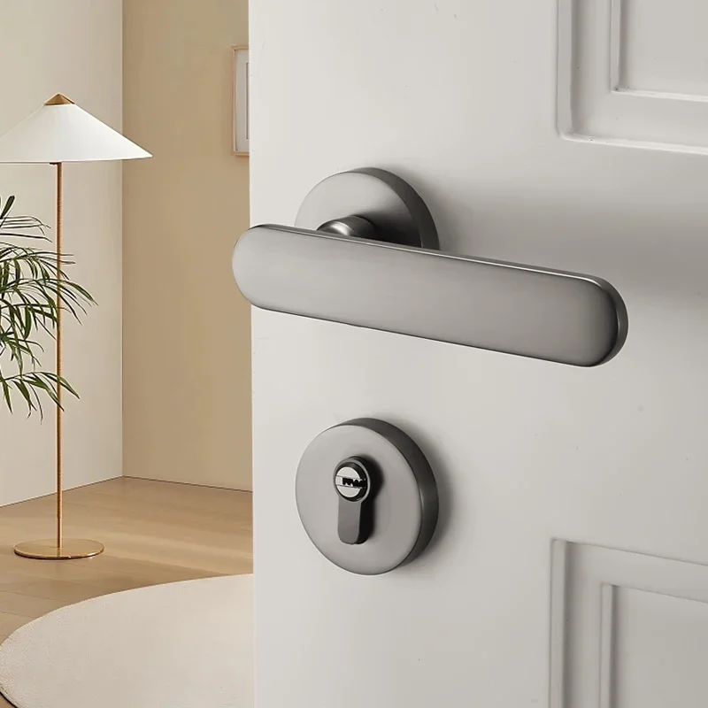 Bedroom Golden Solid Wood Split Lock, Simple Door, Silent Handle Lock