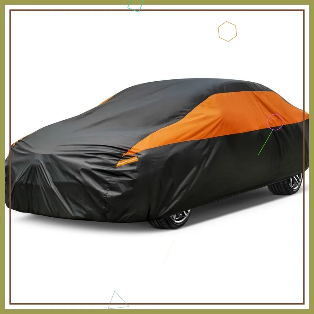 

Универсальный всепогодный водонепроницаемый автомобильный чехол для седанов — защита от солнца, пыли и снега со светоотражающими полосками безопасности
