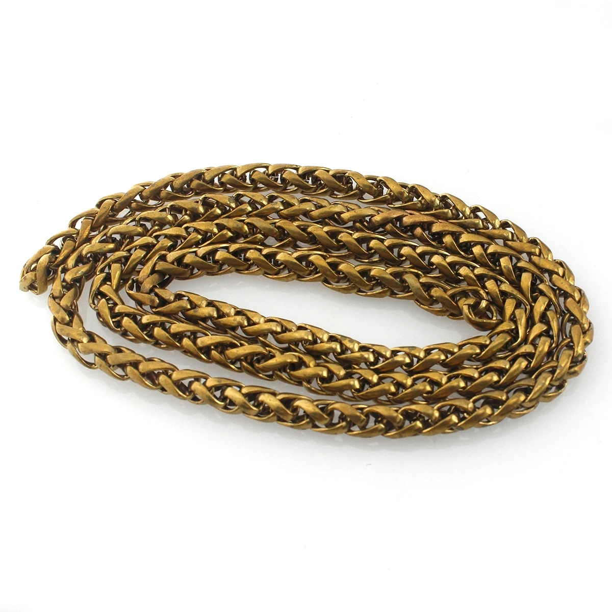 1 meter Solid brass Open curb Link Chain Necklace Wheat Chain 6/8/10mm none-polished Bags Straps Parts DIY Accessories DM194