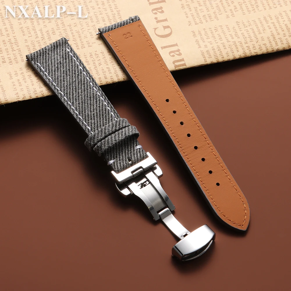 Denim Sailcloth Watchbands Lea - đánh giá và giá Suede Strap Watch