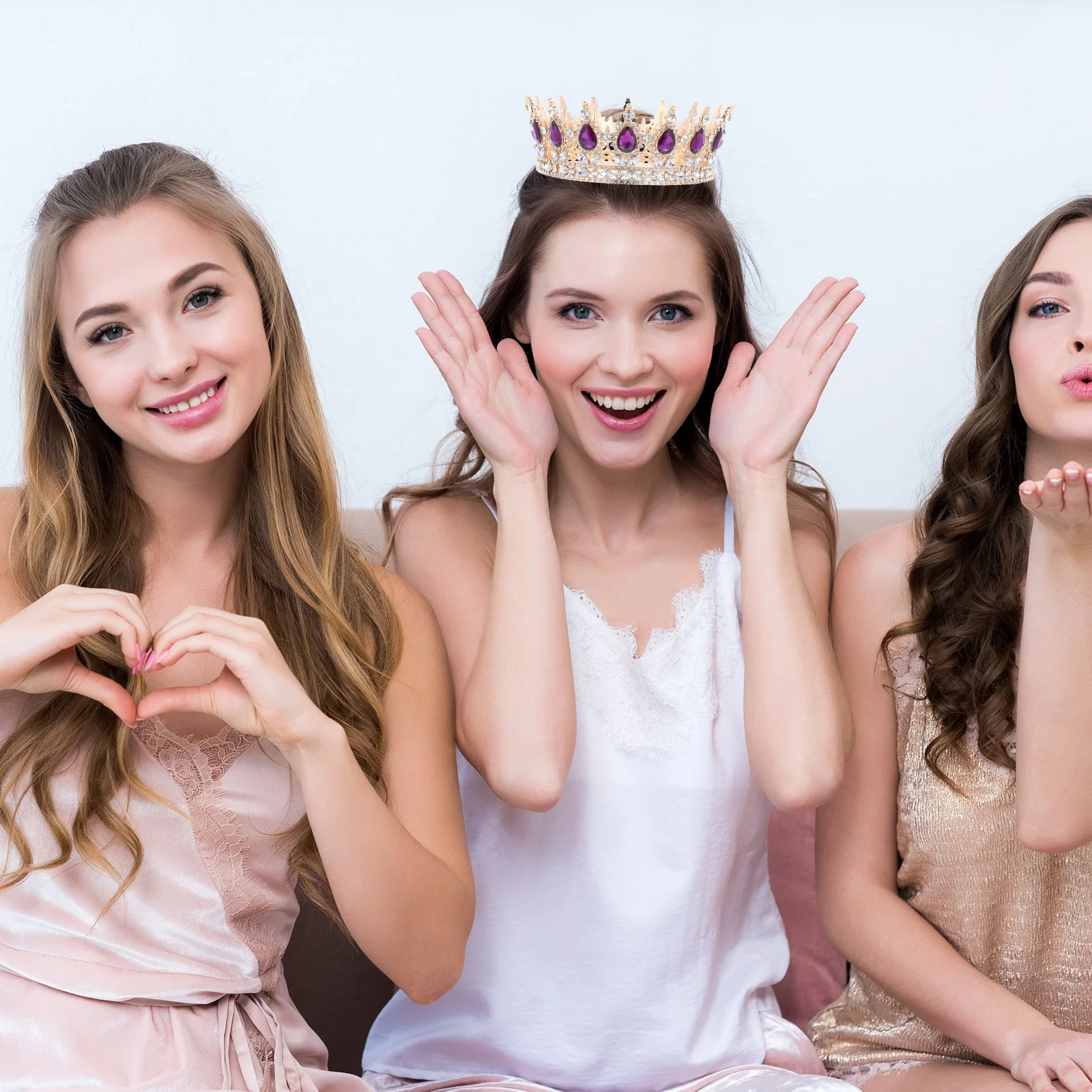 

Корона подружки невесты в стиле барокко, стразы, тиара из сплава, свадебные аксессуары для волос, модный элегантный подарок для свадебной вечеринки