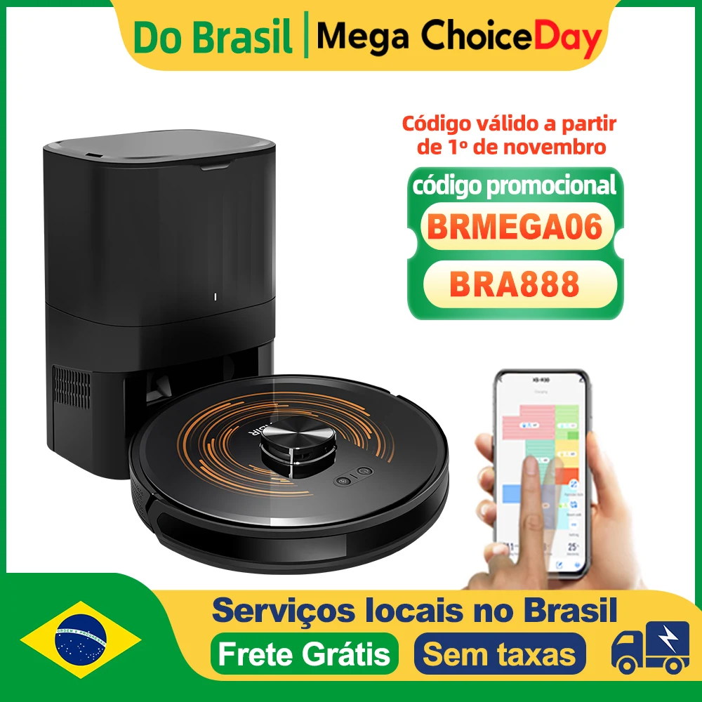 Aspirador de pó robô ABIR K30, estação vazia automática, lidar a laser, sucção 6500PA, mapa multipiso, aparelho seco e molhado para casa inteligente,Voltagem 220V