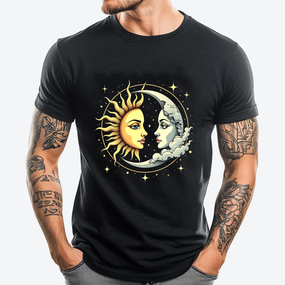

Boho Celestial Solar Sun Luna Astrology Moon Academia Woman Premium Fall Clothes Aesthetic Luxury Clothes Mens Tshirts Harajuku