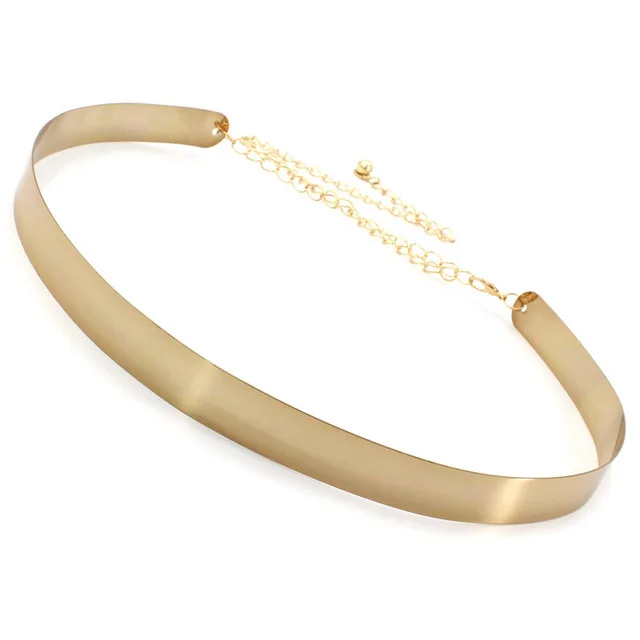 Trendige Spiegel-Metallplatte, Taillengürtel, Korsett-Kette für Damen, europäisch-amerikanischer Stil, Kleider, dekoratives Accessoire, 2 cm, 3 5 cm Breite – Detail 15