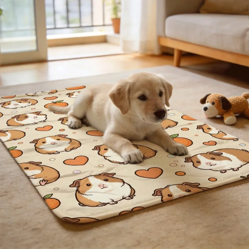 Cute piggies hearts oranges bubbles vibe Reusable Pet Underpads Eco Friendly Washable Replacement for Disposable Pads