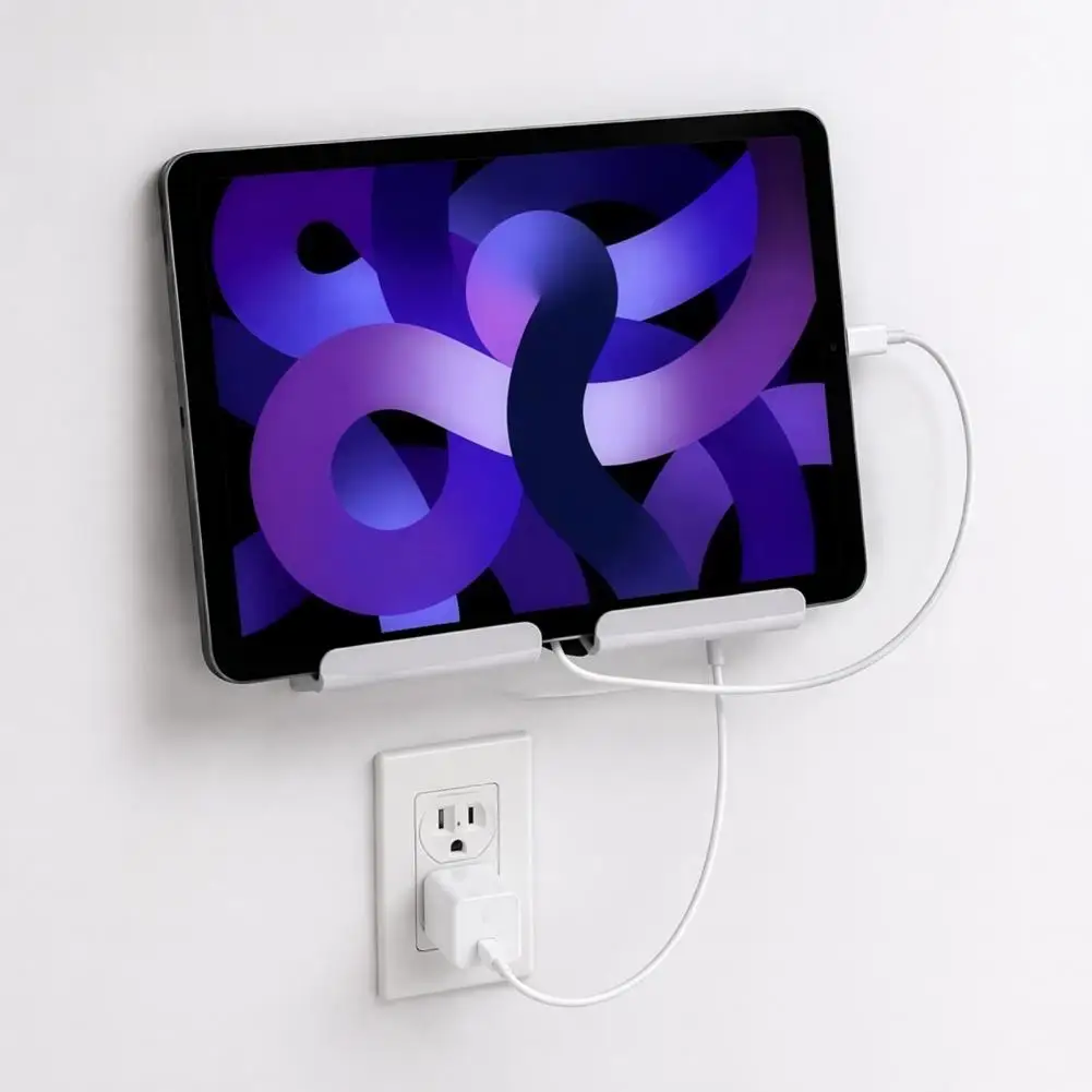 Acrylic Smartphone Dock Cable Management Bracket Acrylic Tablet Wall Mount Holder Universal Smartphone Stand with for Office