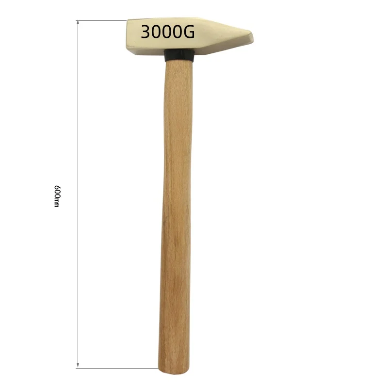 Martillo de ingenieros Cross Pein de fabricación profesional de alta calidad, bronce y aluminio, 3KG