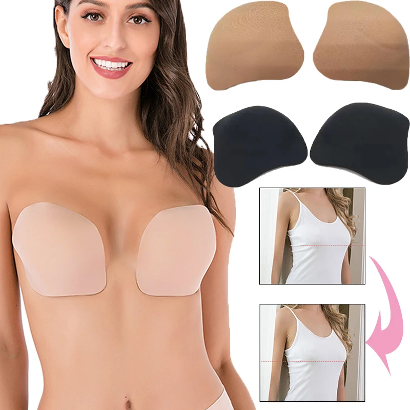 

Strapless Backless Sticky Bra Invisible Adhesive Silicone Nipple Covers Pasties Chest Stickers Breast Lift Up Tape For Women