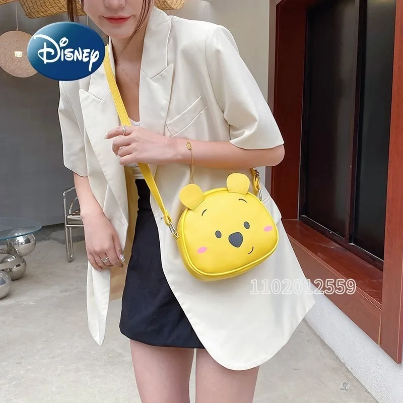 Disney Winnie The Pooh New Women\'s One Shoulder Crossbody Bag Luxury Brand Fashion Women\'s Bag 3D Cartoon Cute Girls\' Bag