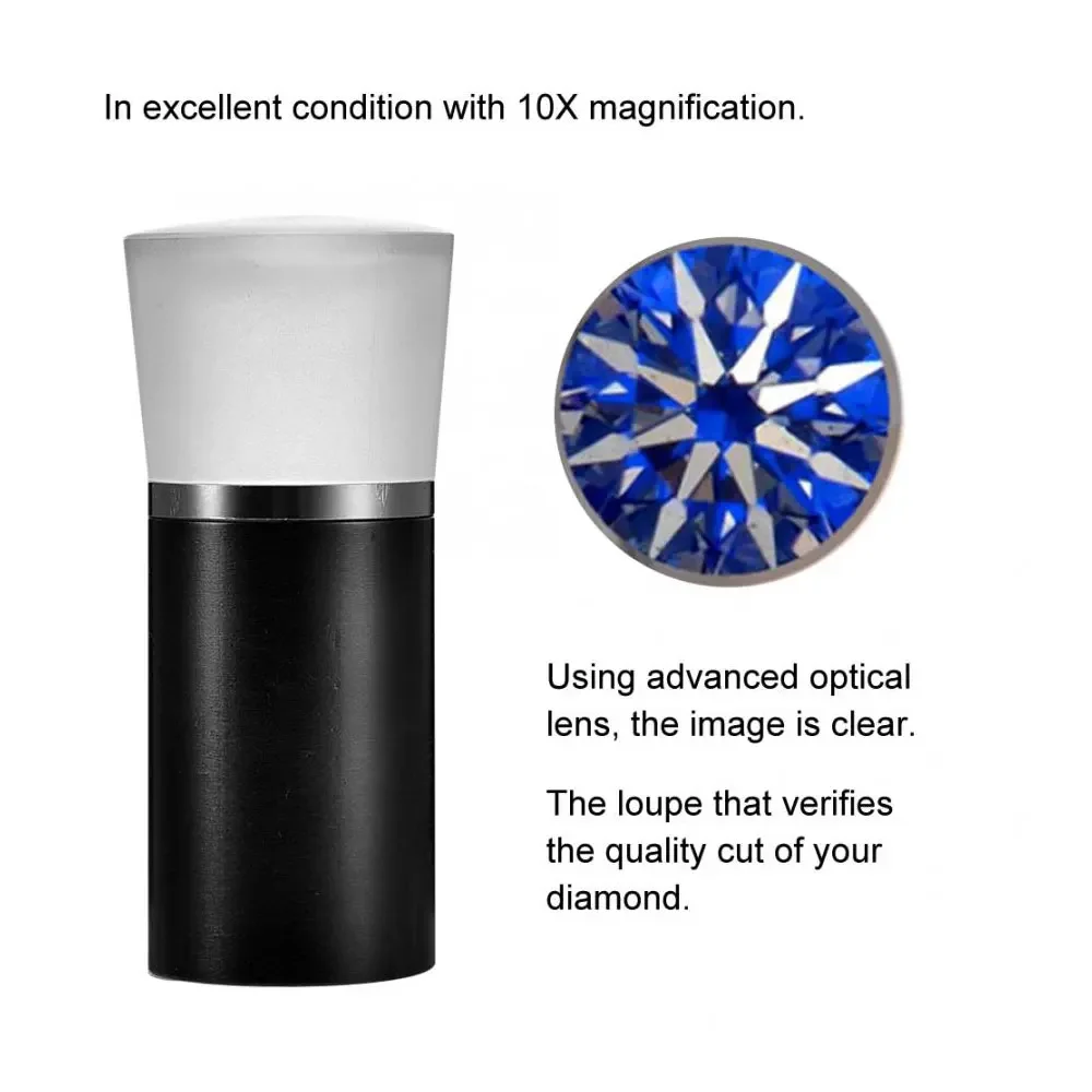 Diamond Cutting Mirror, Coração e Seta Diamond Identification Tool, 10X Lupa, Ring Observer