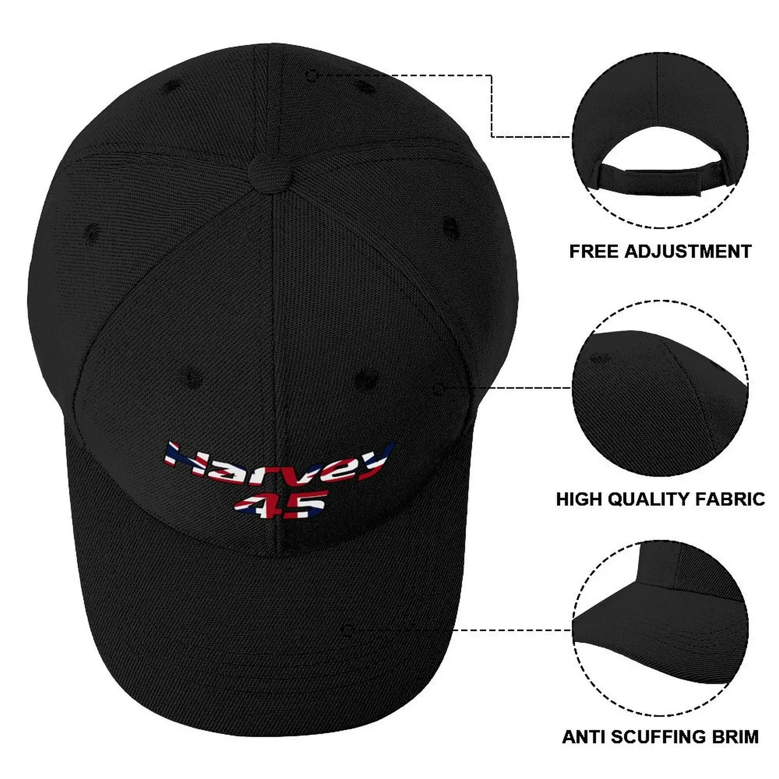 Jack Harvey #45 Indycar 2022 Baseball Cap Luxury Cap Luxury Man Hat Women Beach Fashion Men's image 4