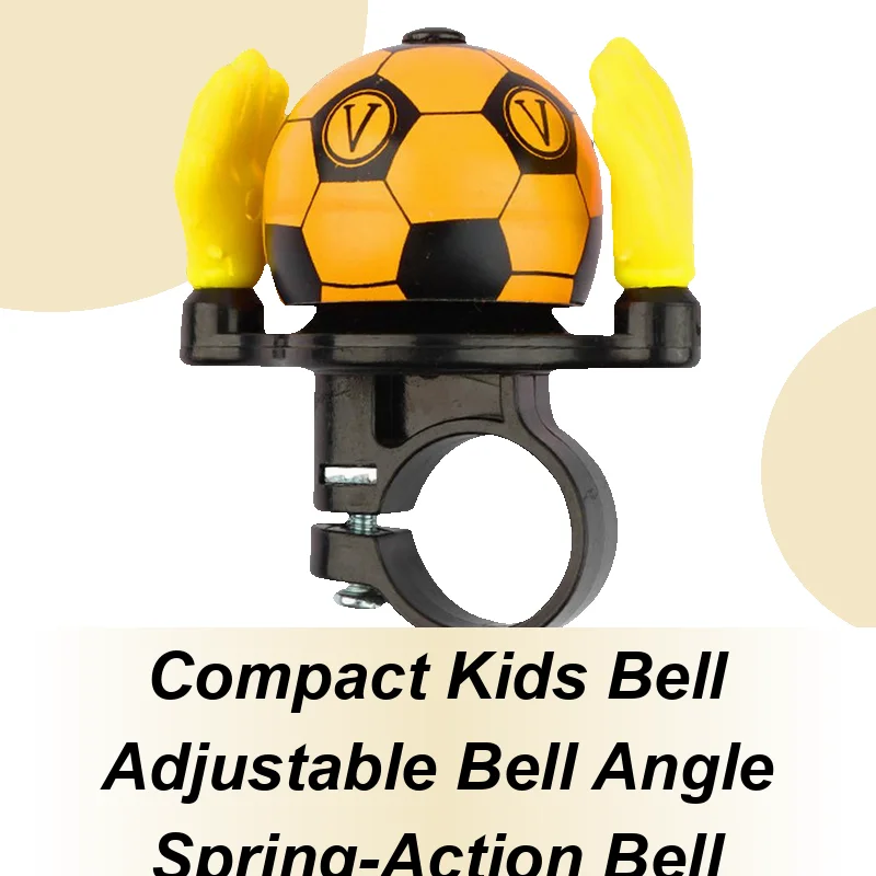 

Kids Bike Bell Aluminum Cartoon Soccer Bike Horn Bicycles Accessories for Youth Road Cycling Mountain Biking Commuting Beach