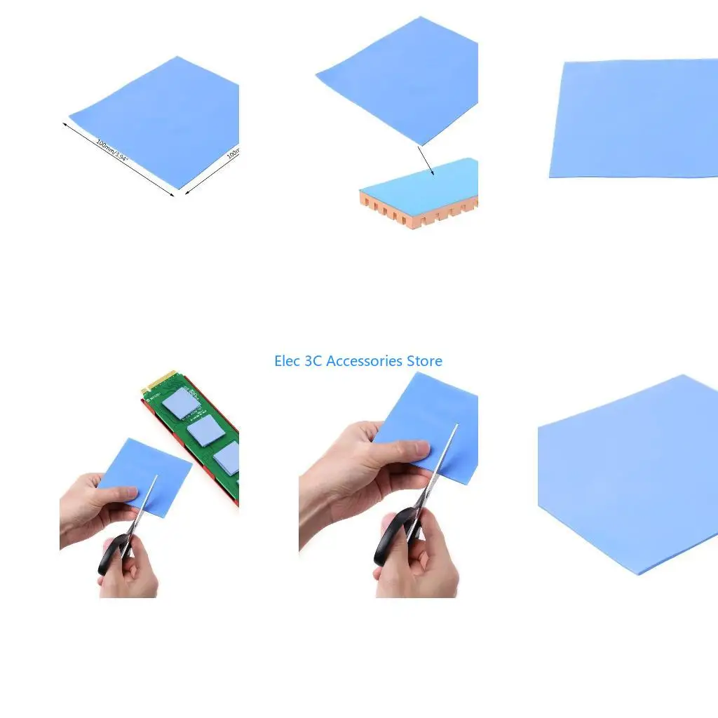 Y51A Thermal Pad,100x100x1mm Thermal Conductivity Good efficient Heat Dissipation