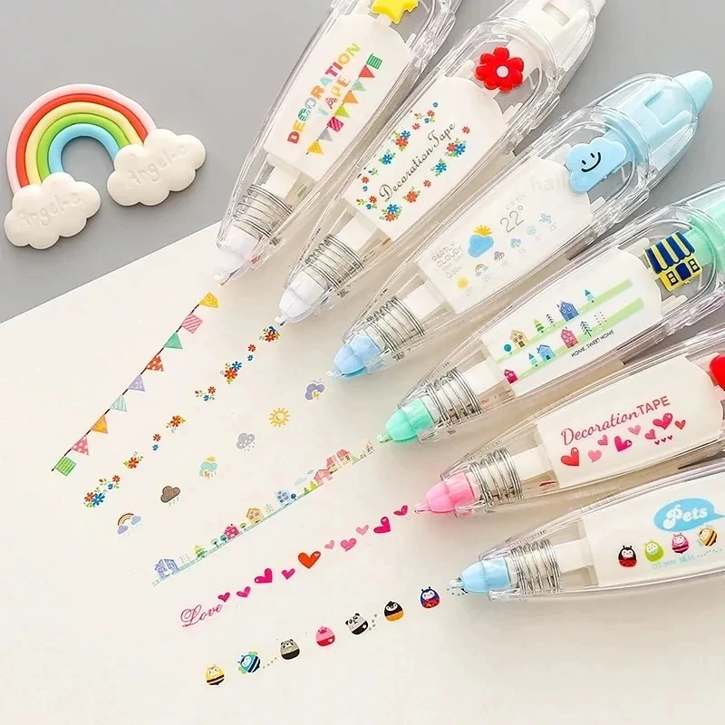 Patterned DIY Decorative Ribbon for Handbooks Diary Highlighting Points Suitable for Crafting And Journaling，school supplies
