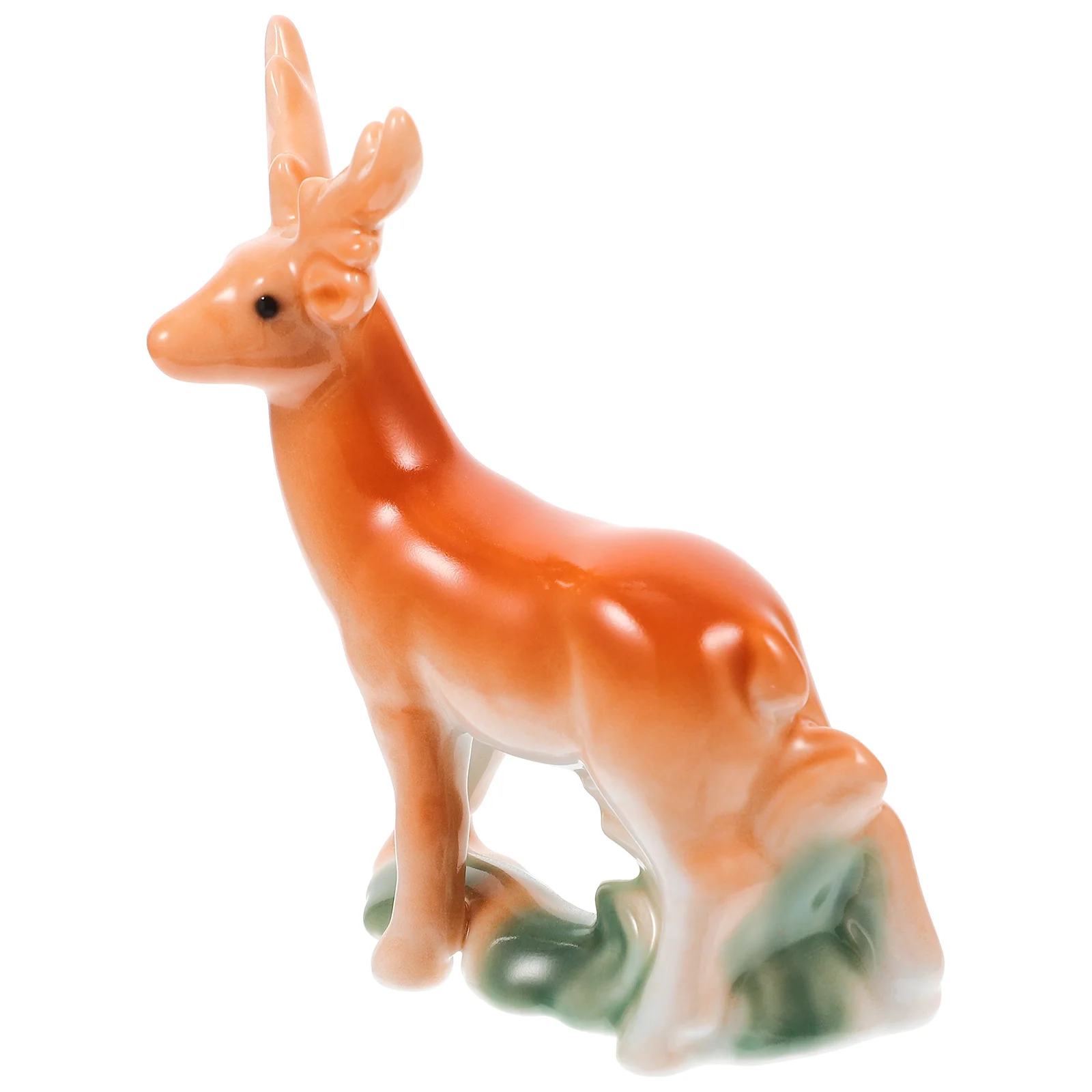 

Ceramic Deer Statue Small Animal Sculpture Desktop Decoration Creative Couple Ceramic Craft Ornament for Home Space