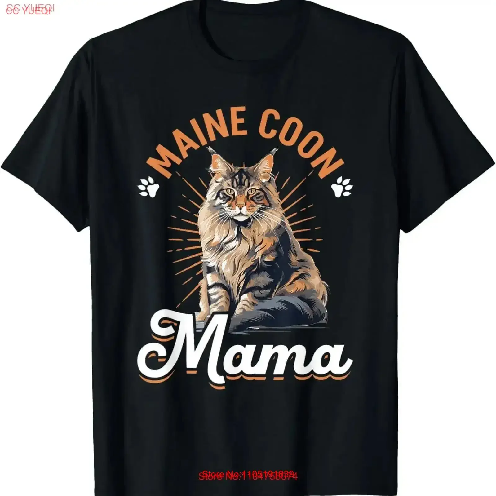 

Футболка Maine Coon Cat Breed Pet Mama, винтажная стильная слегка топа для повседневной носки, дышащая, мягкая, универсальная, винтажная