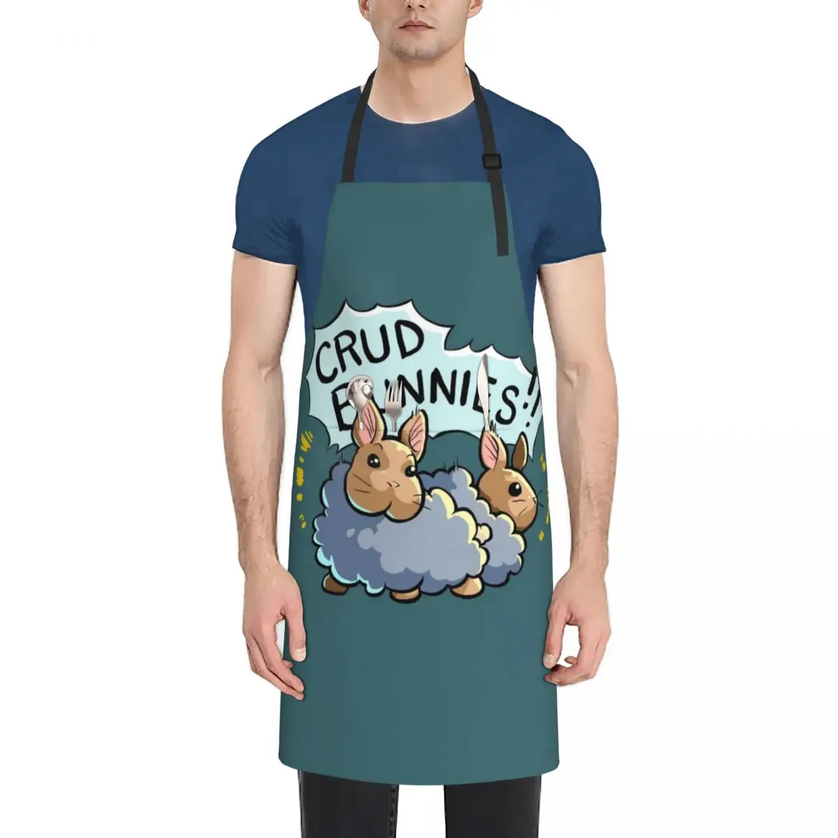 

Crud Bunnies Apron with pockets Restaurant Kitchen Equipment waiter Kids Apron