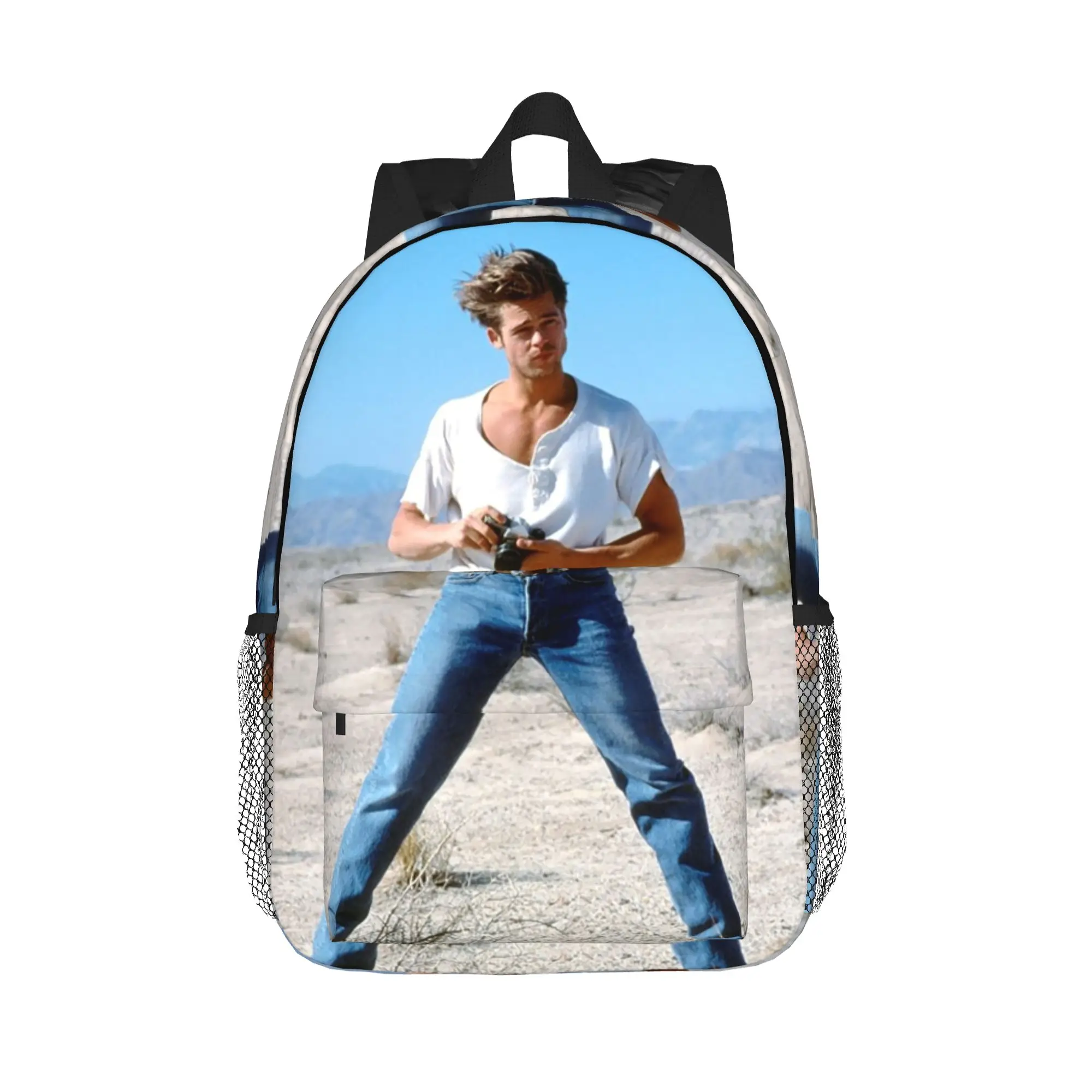 Brad Pitt Young Handsome Backpack Hot Sale Daypack Large Capacity Boys Girls BookBag Shoulder Bags for Men Women School Bag