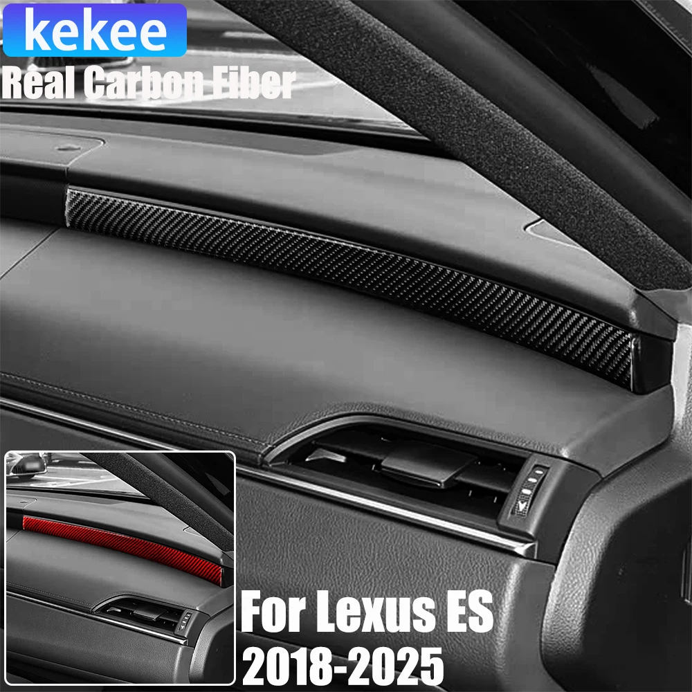 

Накладка на панель пассажира из настоящего карбона, мягкая наклейка для Lexus ES200/250/260/300h/350 2018-2025