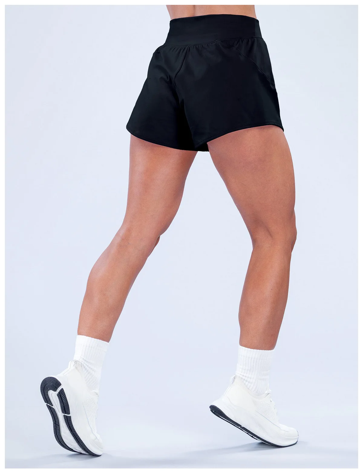 Origin Training Shorts Damen Hochgeschnittener Bund Sportshorts Yoga-Bekleidung Pilates Fitness Workout-Kleidung Laufshorts – Detail 9