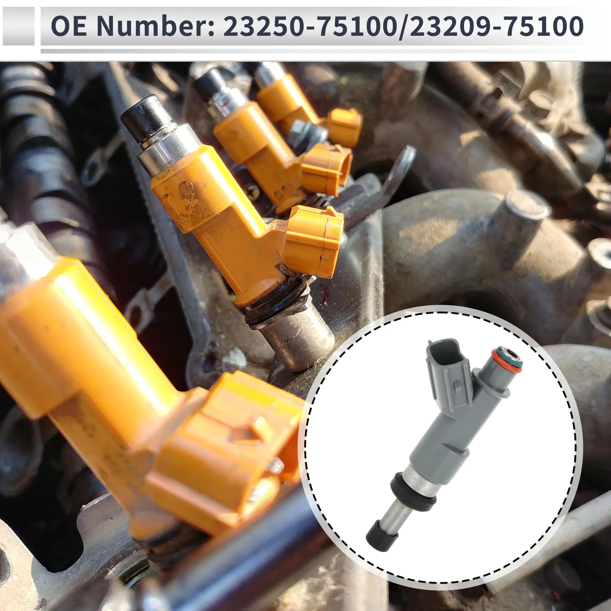 

Топливная форсунка UXCELL No 23250-75100/23209-75100 для Toyota Tacoma 2.7L 05-16 1 шт. серая