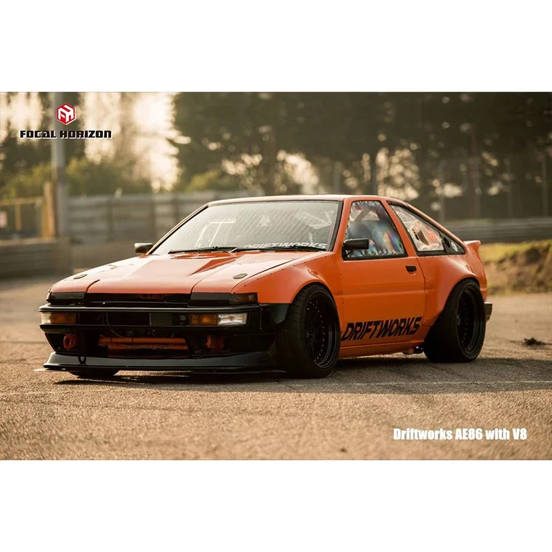 نموذج سيارة ديوراما دييكاست ، أفق بؤري ، AE86 ، V8 Driftworks ، غطاء محرك مفتوح ، FH 1:64 ، سبرينتر تروينو ، DW86 ، بيع مسبق