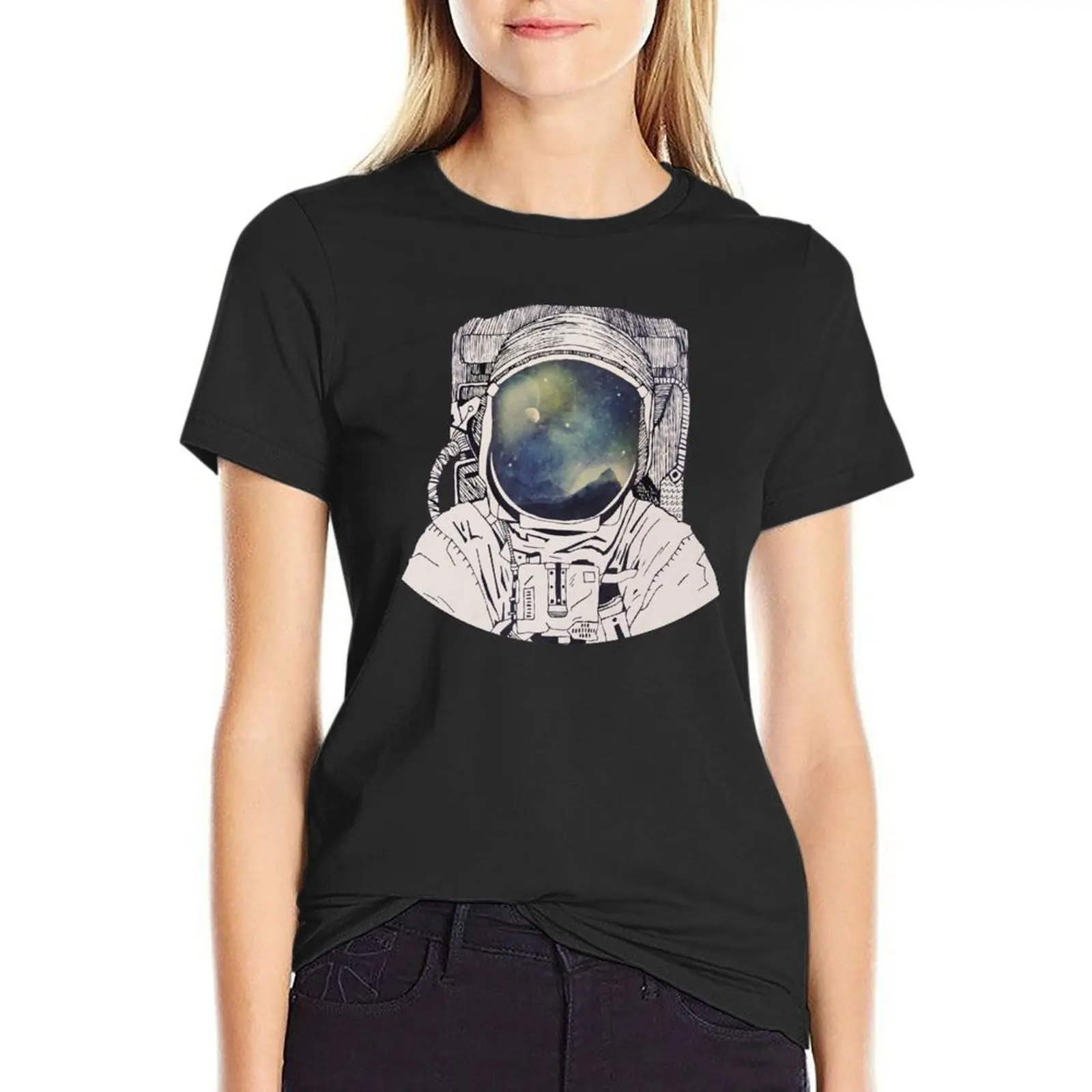 Dreaming Of Space T-Shirt tops summer top cute tops plus size tops t shirts for Women loose fit