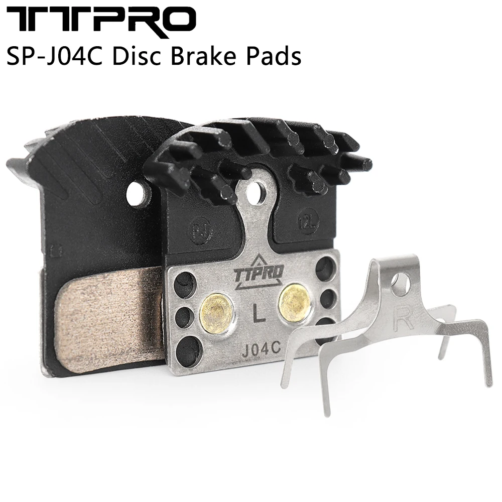 TTPRO SP-J04C Disc Brake Pads Metal with Fin MTB Bike for DEORE SLX XT M6100 M7100 M8100 M8000 M9000 Original Bicycle Parts